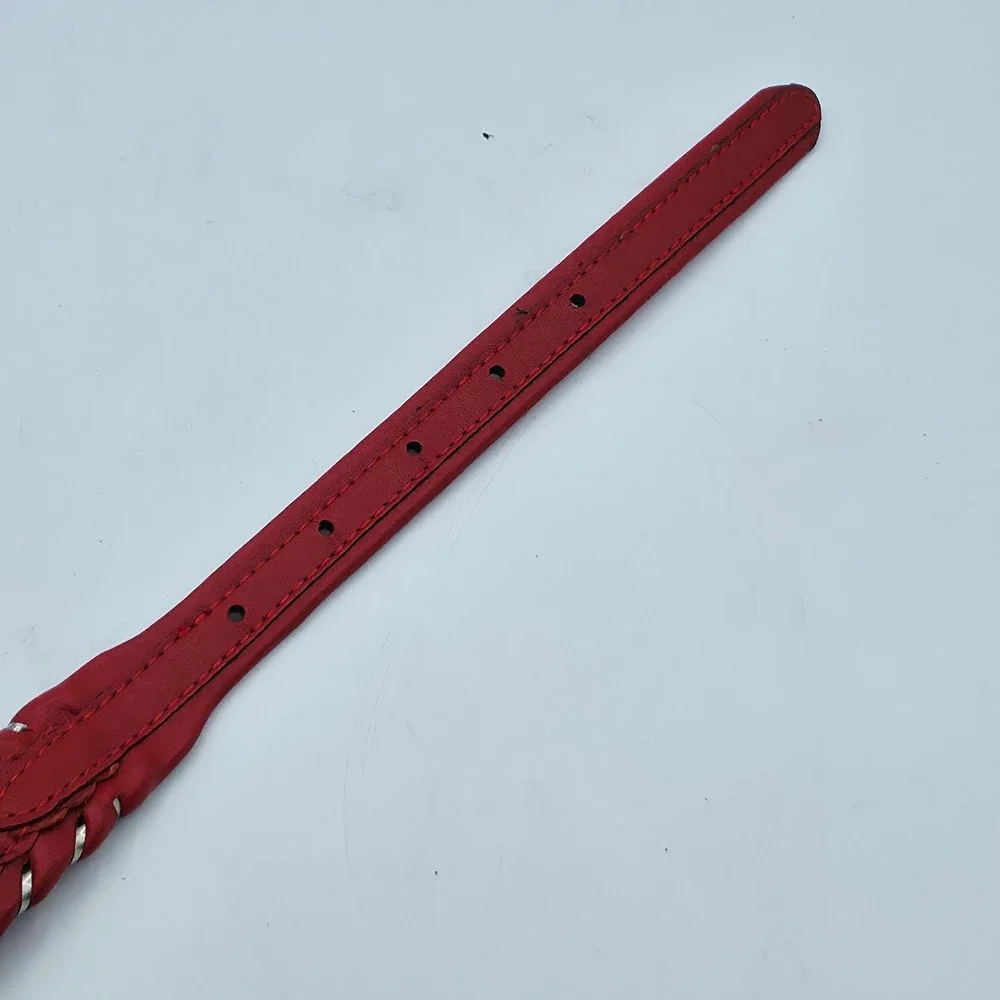 Nocona Belt Co. Steel Lace‎ Belt Women Size 32 Red Western Braided Cowgirl Core